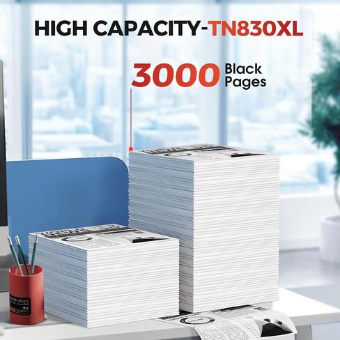 TN830XL Toner for Brother Printer DCP-L2640DW HL-L2460DW TN830 4 Pack Black in Saudi Arabia