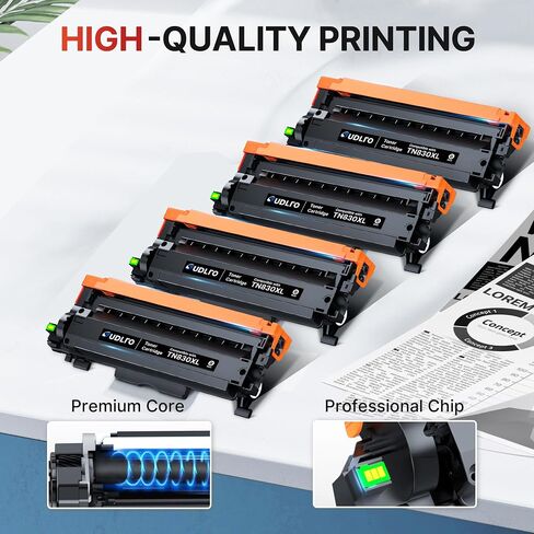 TN830XL Toner for Brother Printer DCP-L2640DW HL-L2460DW TN830 4 Pack Black in Saudi Arabia