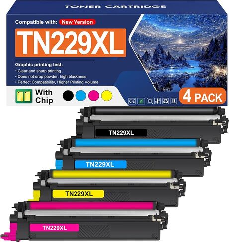 TN229XL TN229 Toner Cartridges 4 Pack MFC-L3780CDW MFC-L3720CDW in Kuwait