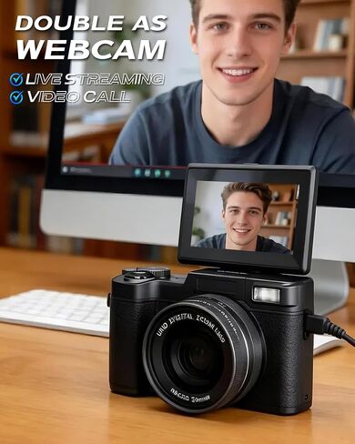 5K Digital Camera with Wide-Angle Lens, Vlogging Camera for Photography in Saudi Arabia