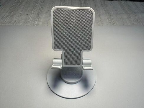 Cell Phone Stand, 360 Rotating Phone Stand, Fully Adjustable and Foldable Desktop Phone Stand. The Base of The Stand is Suitable for All Types of Mobile Phones. (White) in Saudi Arabia