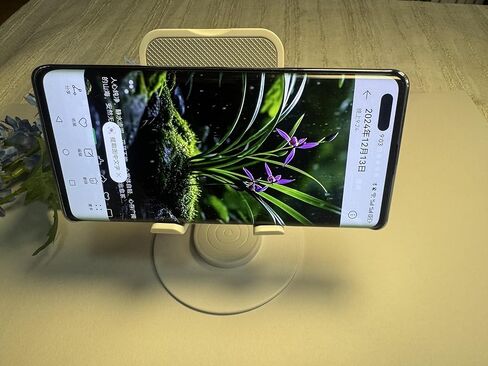 Cell Phone Stand, 360 Rotating Phone Stand, Fully Adjustable and Foldable Desktop Phone Stand. The Base of The Stand is Suitable for All Types of Mobile Phones. (White) in Saudi Arabia