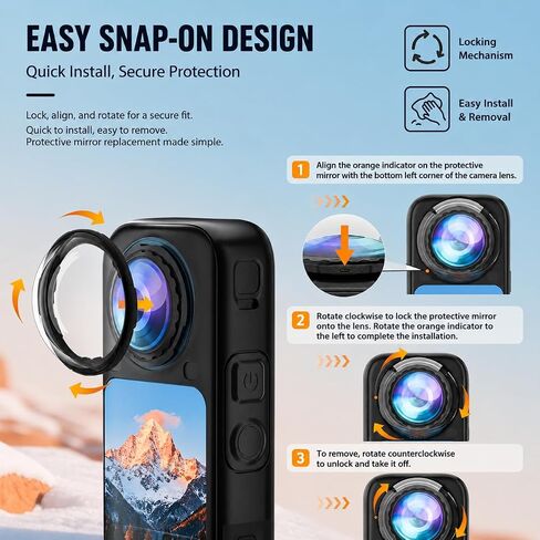 Lens Guards for Insta 360 X6, Tempered Optical Glass Lens Protector in Saudi Arabia