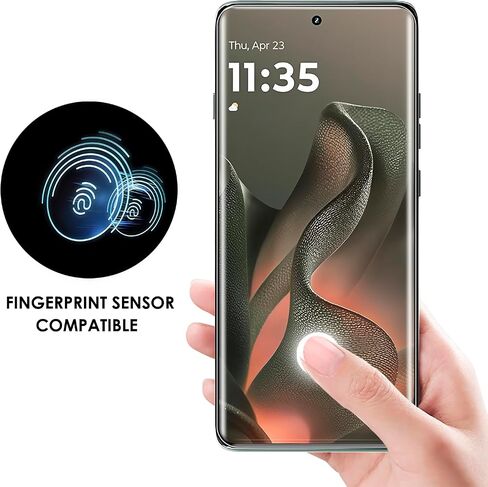 Screen Protector for Motorola Edge 2025, 3 Pack, Tempered Glass LOCA UV Set, Edge to Edge Protection, 9H Scratch Resistant, Touch Sensitive, Fingerprint-ID Support in Saudi Arabia