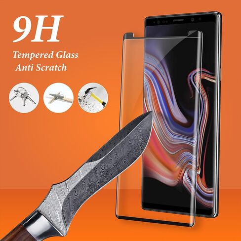 2 Pack Screen Protector for Samsung Galaxy Note 9 6.4 Inch, HD Clear Tempered Glass, Easy Installation, High Sensitivity, Case Friendly in Saudi Arabia