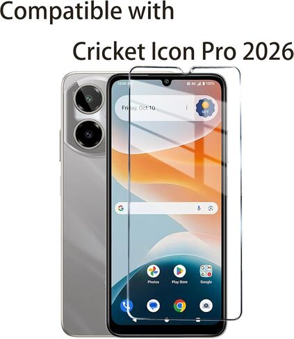 3 Pack Tempered Glass Screen Protectors Compatible with Cricket Icon Pro 2026, Anti Scratch, Bubble Free, 9H Hardness in Saudi Arabia