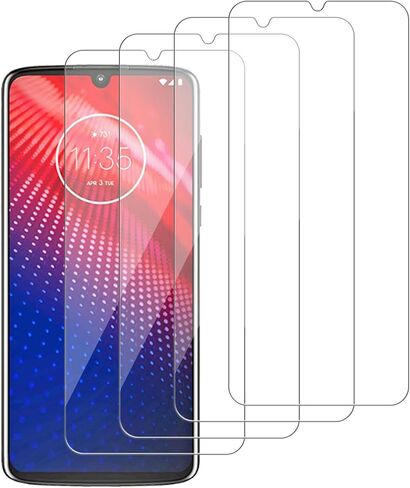 4 Pack Glass Screen Protector Compatible for Motorola Moto Z4 in Saudi Arabia