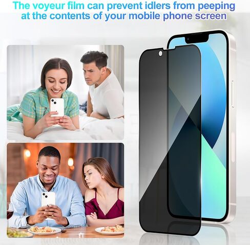 3 Pack Privacy Screen Protector for iPhone 14 Plus,Anti-Spy Glass in Kuwait