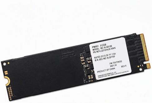 Samsung PM991a PCIe PCIe Gen 3 x4 NVMe M.2 512GB SSD (MZ-VLQ1T0B) محرك أقراص الحالة الصلبة الداخلي لأجهزة الكمبيوتر المحمولة وأجهزة الكمبيوتر المكتبية (تخزين 512 جيجابايت SSD) in Kuwait