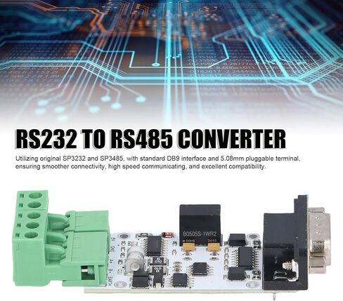 Fabater Bidirectional RS232 to RS485 Serial Converter Adapter with Overcurrent Protection for Data Transmission 1 Unit in Saudi Arabia