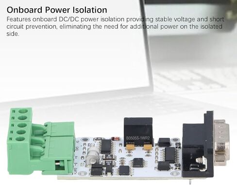 Fabater Bidirectional RS232 to RS485 Serial Converter Adapter with Overcurrent Protection for Data Transmission 1 Unit in Saudi Arabia