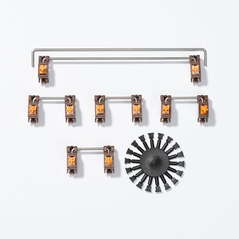 OOCTPK Chilkey Stupid Keyboard Stabilizers, Snap-in Stabilizers with 2u 6.25u 7u Wires, 1.6mm PCB Mount Stabs Kit for Mechanical Keyboards MX Switches in Saudi Arabia