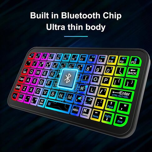 Mini Bluetooth Keyboard, Portable Wireless Keyboard with Backlit for Travel in Saudi Arabia