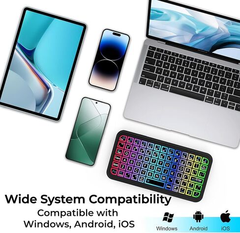 Mini Bluetooth Keyboard, Portable Wireless Keyboard with Backlit for Travel in Saudi Arabia
