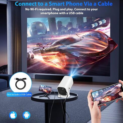 Mini Projector for iPhone, 1080P Bedroom Projector,Portable Projector in Saudi Arabia