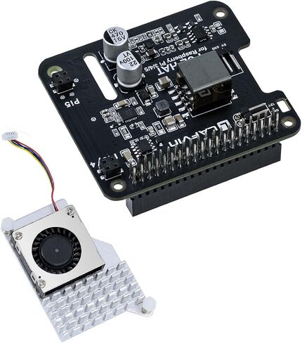 LAFVIN POE HAT for Raspberry Pi 5/4B/3B+, IEEE 802.3af/at Compliant, 5V 4.5A & 12V 2A Dual Output, PoE Ethernet Power Supply Expansion Board with GPIO Header & Installation Kit in Saudi Arabia