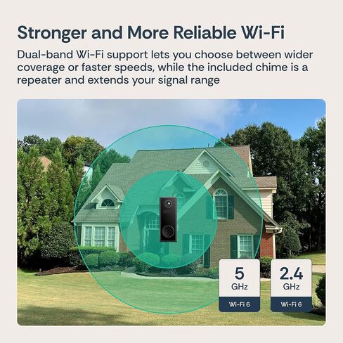 Luna Video Doorbell Camera, 4MP 180° Wide View, Dual-Band WiFi & Chime in Saudi Arabia