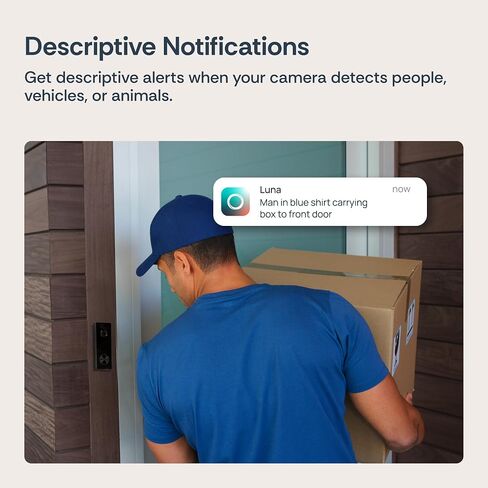 Luna Video Doorbell Camera, 4MP 180° Wide View, Dual-Band WiFi & Chime in Saudi Arabia