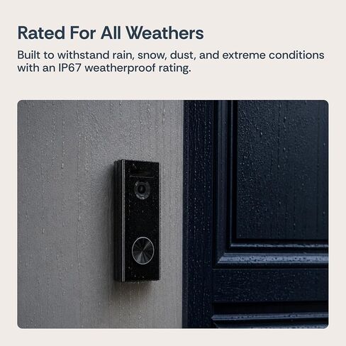 Luna Video Doorbell Camera, 4MP 180° Wide View, Dual-Band WiFi & Chime in Saudi Arabia