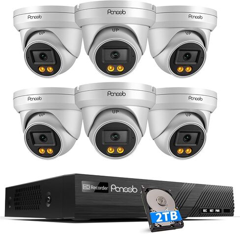 4K PoE Security Camera System 8 Channel with 2TB HDD, PD93BA0608-8MD in Kuwait