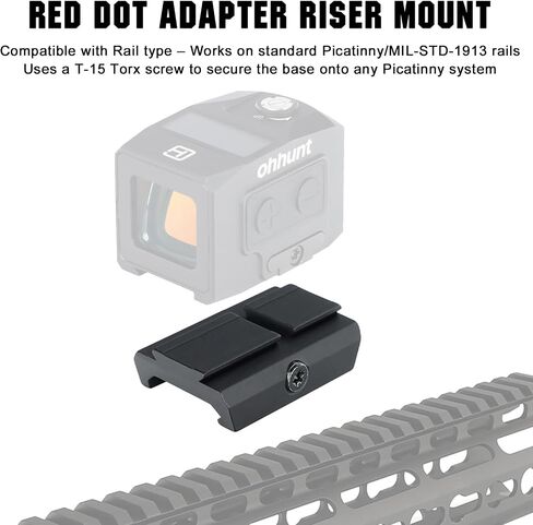 ohhunt Red Dot Adapter Riser Mount Picatinny (Compatible with ACRO Footptint | Low Profile) in Saudi Arabia