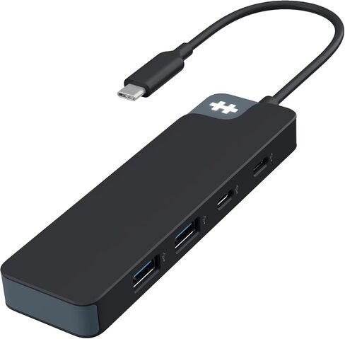 HyperDrive Flex USB Hub 4-Port Adapter — USB C Extender for Fast File Transfers & Multi-Device Connectivity — 2X 5Gbps, 2X USB-A 5Gbps — Compatible w/Mac, PC, Chromebook (Black) in Kuwait