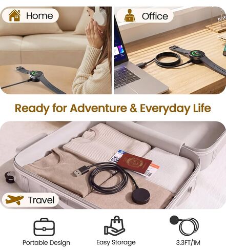Watch Charger for Samsung Galaxy Watch 8/8 Classic/7/6 2Pack USB A in Saudi Arabia