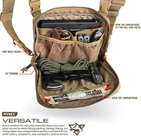 WYNEX Tactical Molle Chest Pouch Chest Rig Drop Pouch Sub Abdominal Carrying in Saudi Arabia