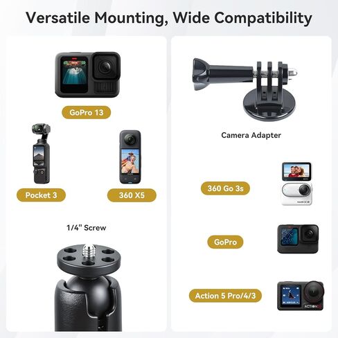 UTEBIT Five Suction Cup Car Mount for Insta360 Adjustable Camera Bracket in Saudi Arabia