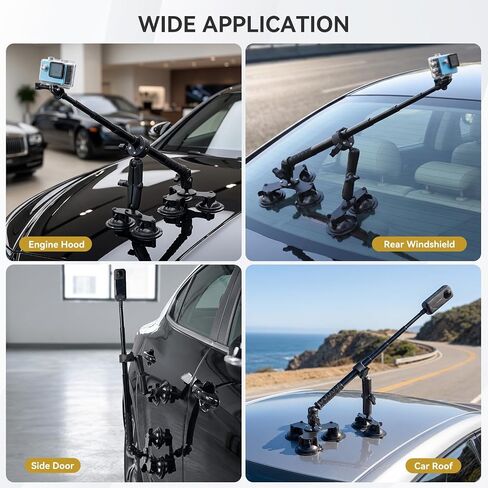 UTEBIT Five Suction Cup Car Mount for Insta360 Adjustable Camera Bracket in Saudi Arabia