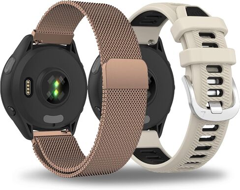 Watch Band for Garmin Forerunner 265/265S-Music, Soft Silicone Sport Replacement Strap for Forerunner 570 47mm/255/265, Venu 2/3 (22mm) and Forerunner 255S/265S, Venu 2S/3S (18mm) in Kuwait