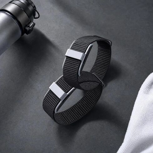 2 Pack Bicep Bands Compatible with Hume Band 1.0, Nylon Breathable Loop Replacement Strap Easy Adjustable Straps for Hume Health Band for Women Men, Black in Kuwait