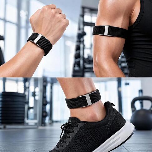 2 Pack Bicep Bands Compatible with Hume Band 1.0, Nylon Breathable Loop Replacement Strap Easy Adjustable Straps for Hume Health Band for Women Men, Black in Kuwait