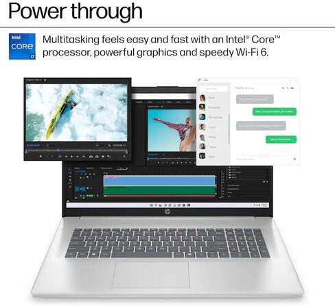HP 17.3" Business Laptop - Intel 13th Gen Core i7 1355U (Up to 5.0 GHz), 32 GB RAM, 1 TB SSD, FHD IPS Anti-Glare Display, Wi-Fi 6, BT 5.4, Windows 11 Pro, Copilot AI, Long Battery Life, Fast Charge in Saudi Arabia