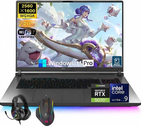 ASUS ROG Strix G18 Gaming Laptop, Intel Core Ultra 9 275HX, NVIDIA GeForce RTX 5070 Ti 12GB GDDR7, 2.5K Nebula Display 240Hz 3ms, 64 GB RAM, 4 TB SSD, Wi-Fi 7, Windows 11 Pro, W/Gaming Accessories in Saudi Arabia