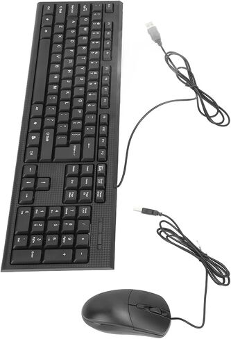 Keyboard Mouse Combo Non-Slip 104 Keys USB Wired for Office Games in Saudi Arabia