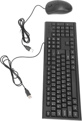 Keyboard Mouse Combo Non-Slip 104 Keys USB Wired for Office Games in Saudi Arabia