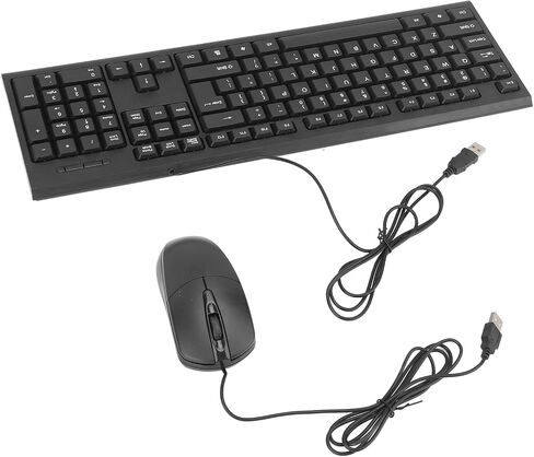 Keyboard Mouse Combo Non-Slip 104 Keys USB Wired for Office Games in Saudi Arabia