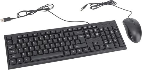 Keyboard Mouse Combo Non-Slip 104 Keys USB Wired for Office Games in Saudi Arabia