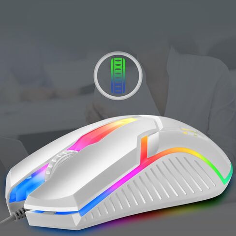 Pissente Wired Keyboard Mouse Combo, Retro Punk Round Keycaps (White Punk in Saudi Arabia