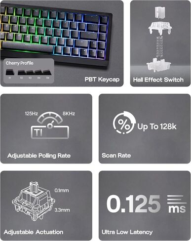 EPOMAKER HE68 Lite Hall Effect Gaming Keyboard+Click Lite Wireless Gaming Mouse in Saudi Arabia