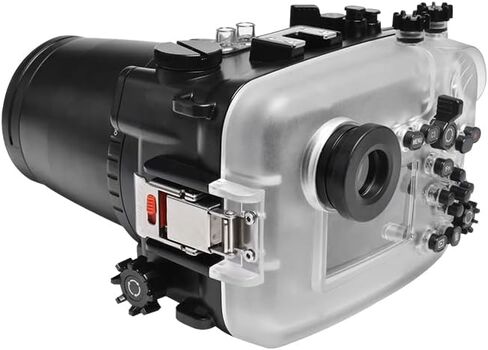 Seafrogs 40M/130FT Camera Waterproof Case Underwater Housing for Sony A6600 with 28-70MM Standard Barrel, Built-in Water Leakage Sensor, Ideal for Diving, Surfing, Swimming and Rafting Video in Saudi Arabia