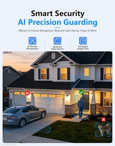 Security Cameras Wireless Outdoor, 2K Battery AI Motion Detection in Saudi Arabia