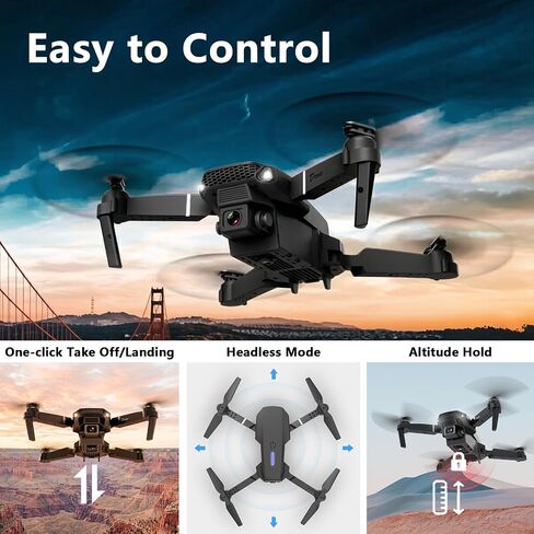 Mini Drone with Camera for Kids, 2 Batteries, 1080P FPV, 360° Flips in Saudi Arabia