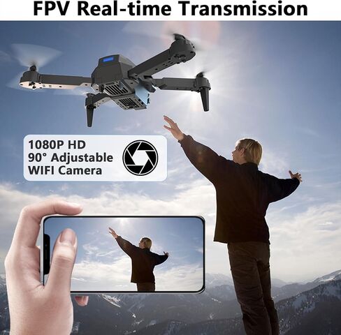 Mini Drone with Camera for Kids, 2 Batteries, 1080P FPV, 360° Flips in Saudi Arabia
