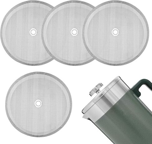 French Press Filter Replacement Compatible with 48oz Stanley French Press Coffee Maker, 4 Pcs Stainless Steel Replacement Screen in Saudi Arabia