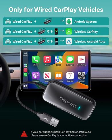 OTTOCAST Play2Video Ultra Wireless CarPlay Adapter AI Box 2026 in Saudi Arabia
