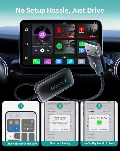 OTTOCAST Play2Video Ultra Wireless CarPlay Adapter AI Box 2026 in Saudi Arabia