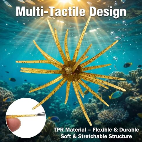 Soft Plastic Bass Fishing Lures, 6PCS Floating Creature Bait with Tentacle Design, TPR Finesse Bait for Drop Shot Rig, Wacky Rig and Neko Rig, Slow Sinking Freshwater Fishing Lure in Saudi Arabia