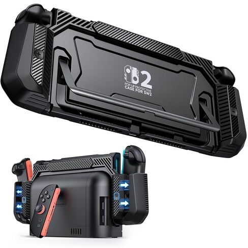 for Switch 2 Case 2025, Pop-up Joy-Con Quick Release, Stand Compatible, Dockable Hard Thin Shell for Switch 2 Console, Protective Cover with Ergonomic Grip in Saudi Arabia
